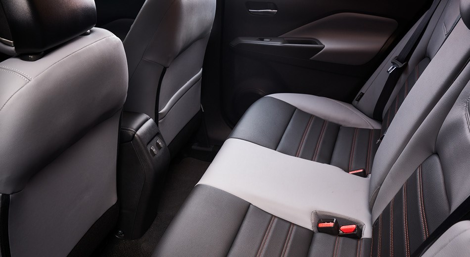 Interior view of Nissan Kicks back seats